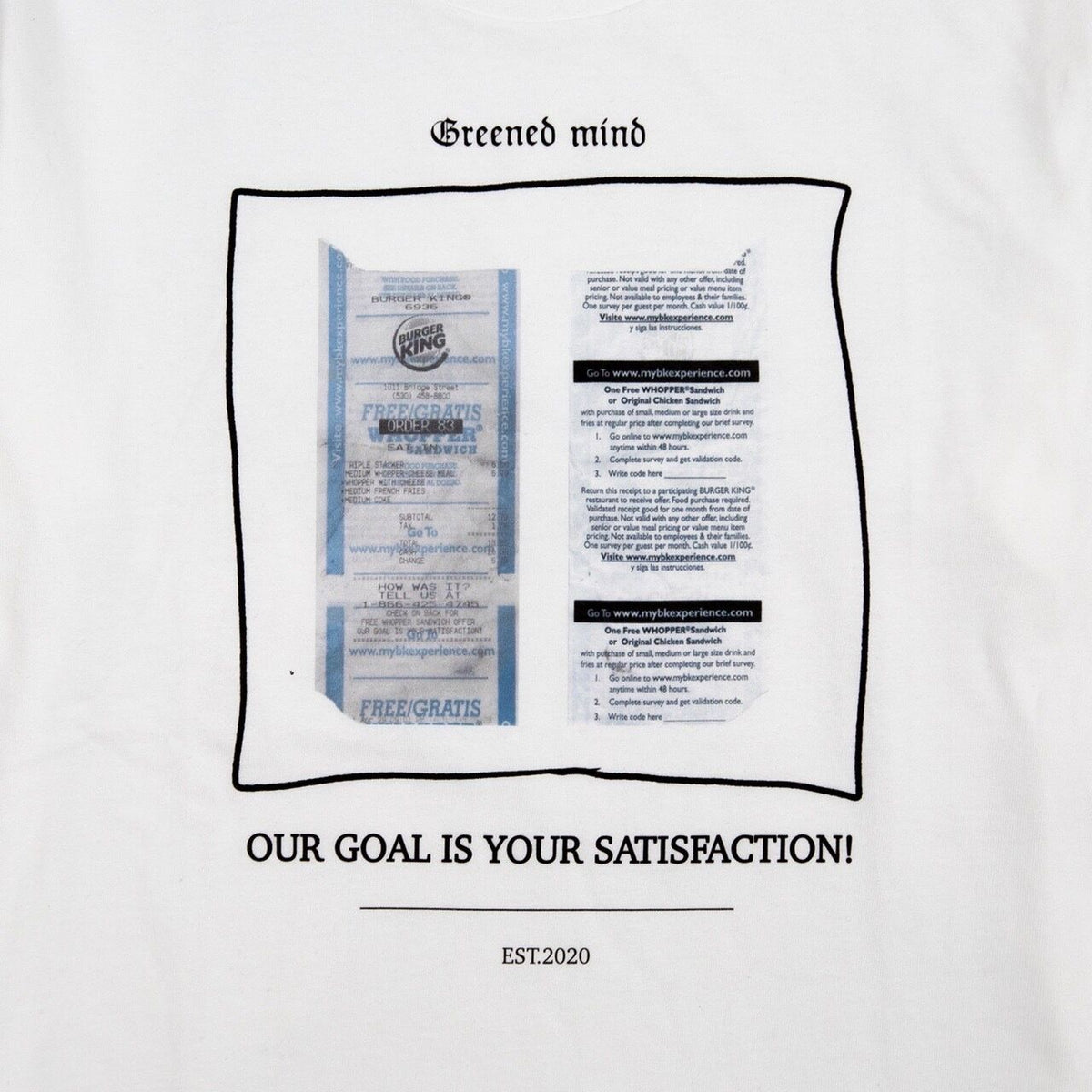 CALIFORNIA RECEIPT TEE