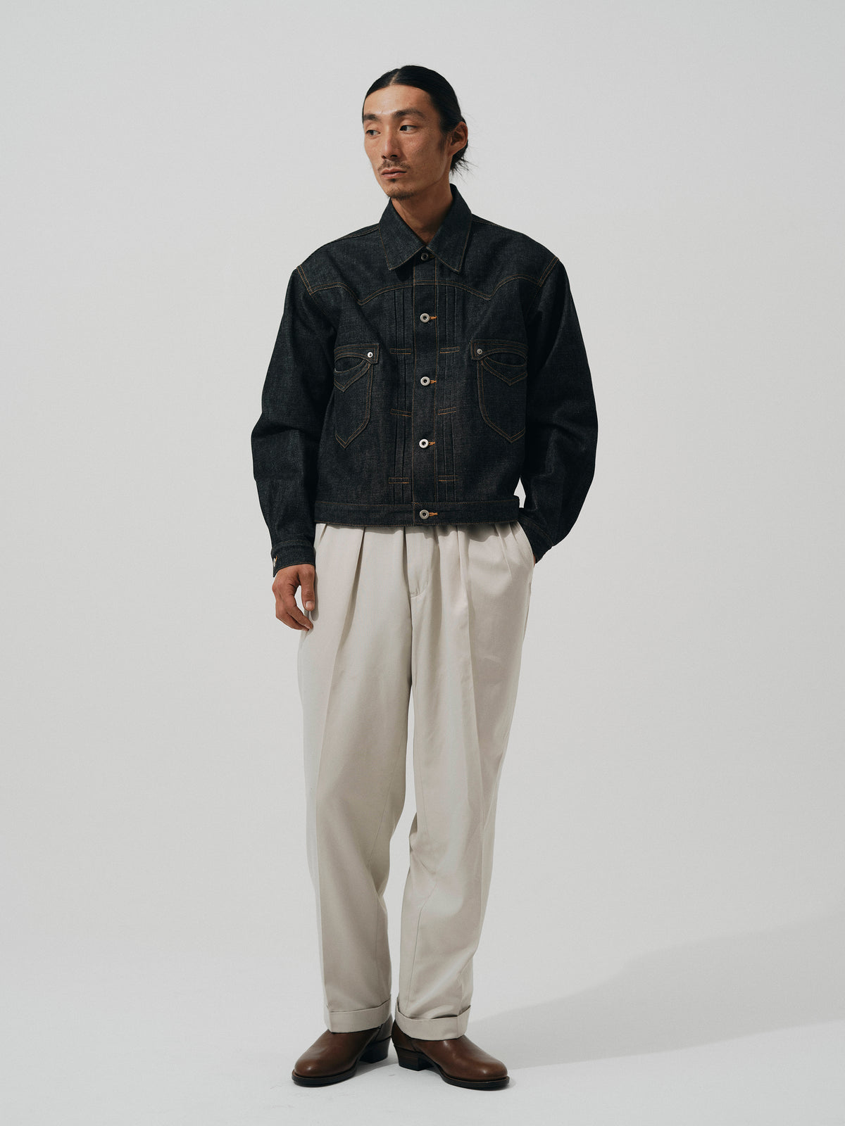 Greened mind™/ TOMWORKS ”KAGUYA” THREE TACK JACKET -24- Black